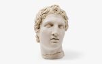 Banded Alexander Bust Made with  Compressed Marble Powder | Sculptures by LAGU. Item composed of marble