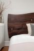 Brass Inlay Walnut King Size Headboard / Wall Decoration Art | Beds & Accessories by Alicia Dietz Studios. Item composed of walnut and brass