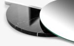 Luna Marble and Matt Chrome Mirror | Decorative Objects by LAGU. Item made of steel with marble works with contemporary & modern style