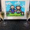 8-Bits for 8-Years — Anniversary Portrait | Drawings by Sam Soper — Mural Art & Illustration. Item made of paper