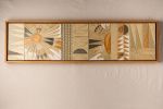 Desert Solstice Panel | Sculptures by Clare and Romy Studio. Item made of stoneware works with boho & mid century modern style