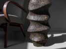 Black Stone Floor Vase - Monolith Series in Bio Concrete | Vases & Vessels by Donatas Žukauskas. Item made of cement & paper compatible with contemporary and japandi style