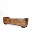 Santa Maria Carved Bench | Benches & Ottomans by Pfeifer Studio. Item made of wood works with boho & rustic style