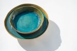 Range of tableware in Turquoise. Plates, cups, bowls, presentation dishes,... | Dinnerware by Charlotte Ceramics | Private Residence in Ibiza. Item composed of stoneware