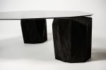 Burned Coffee table | Tables by Art by Šopis. Item composed of oak wood and glass in contemporary or japandi style