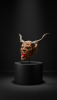 The Primal Roar – Visceral Mythological Wood Sculpture | Decorative Objects by Holzkunst Samuel Meisinger. Item composed of wood & wool compatible with art deco style