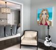 Beach Lover | Oil And Acrylic Painting in Paintings by Michelle Vella Art. Item composed of canvas & synthetic