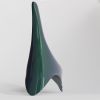 "Nyx" lounge chair in liquid green lacquered fiberglas | Chairs by Carcino Design. Item compatible with contemporary and eclectic & maximalism style