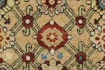 Rug & Kilim’s Caucasian Kuba Rug in Light Gold with Floral | Area Rug in Rugs by Rug and Kilim