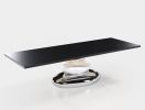Pebble Dining Table Wood Top by Gaea Craft | Tables by Gaea Craft. Item made of wood & bronze compatible with modern style