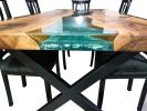 Epoxy Table, Live Edge Table, Wood Dining Table | Tables by evendes. Item composed of walnut compatible with country & farmhouse and modern style