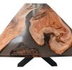 Bespoke Pecan Live Edge River Table with Translucent Resin | Conference Table in Tables by Atlantic Fine Woods. Item composed of wood & steel compatible with contemporary and eclectic & maximalism style