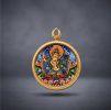 Premium Manjushri Thangka Pendant Zodiac Rabbit Amulet | Ornament in Decorative Objects by Dynasty Artisan. Item composed of metal in contemporary or eclectic & maximalism style