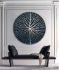 Night Waterlily Black Edition | Wall Sculpture in Wall Hangings by Julia Gorbunova. Item made of glass compatible with contemporary and modern style