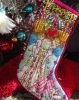 bespoke hand-embroidered needlepoint HOLIDAY STOCKING | Embroidery in Wall Hangings by Mommani Threads. Item composed of wool in contemporary or eclectic & maximalism style