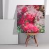 Peony hot pink and white flowers | Oil And Acrylic Painting in Paintings by Natart. Item made of canvas works with eclectic & maximalism style