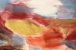 Square Canvas Abstract Landscape Oil and Acrylic | Oil And Acrylic Painting in Paintings by Simona Gocan. Item composed of canvas in contemporary style