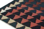 Vintage Kurdish Persian Kilim with Blue and Red Geometric | Area Rug in Rugs by Rug and Kilim
