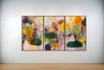 Autumn Shades Triptych | Oil And Acrylic Painting in Paintings by Elisa Gomez Art. Item made of canvas works with mid century modern & contemporary style