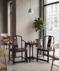 Imperial Midnight Black-Gold Ming Scholar Hat Armchair Trio | Chairs by Dynasty Artisan. Item made of wood compatible with contemporary and eclectic & maximalism style