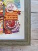Playful textures, abstarct mix media, colourful art, | Mixed Media by Glimpsecraft. Item compatible with boho and contemporary style