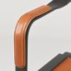 Contemporary Counter Stool w/Backrest Metal&Natural Leather | Chairs by Jover + Valls. Item made of leather works with contemporary & art deco style