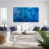 Calming Seas Vibrant Acrylic Abstract Painting | Oil And Acrylic Painting in Paintings by Strokes by Red - Red (Linda Harrison). Item works with contemporary & coastal style