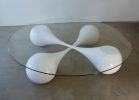 “Untouchables”  white sculptural coffee-table | Coffee Table in Tables by JAN PAUL. Item composed of wood & glass compatible with minimalism and contemporary style