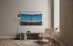 REEF Coastal Blue Textile Wall Hanging | Tapestry in Wall Hangings by Wallflowers Hanging Art. Item made of fiber works with boho & mid century modern style