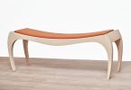 Upholstered RUMBO Bench | Benches & Ottomans by VANDENHEEDE FURNITURE-ART-DESIGN. Item made of wood with fabric works with contemporary & japandi style