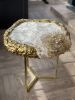 Marble quartz | Coffee Table in Tables by Hunaiza N Ashraf. Item composed of wood & brass compatible with art deco style