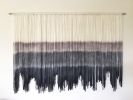 ICICLE Grey Textile Wall Hanging, Custom Fiber Art Tapestry | Macrame Wall Hanging in Wall Hangings by Wallflowers Hanging Art. Item composed of oak wood and wool in boho or minimalism style
