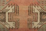 Vintage Turkish Rug in Pink and Cream with Geometric | Area Rug in Rugs by Rug and Kilim