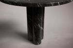 Zade Alexander Black Marble Round Dining Table | Tables by HamamDecor LLC. Item made of marble works with mediterranean & modern style