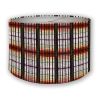 Fabric Stained Glass Lampshade | Table Lamp in Lamps by Ri Anderson. Item composed of cotton and aluminum