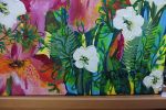 Original Floral Painting WHERE BUTTERFLIES BLOOM | Oil And Acrylic Painting in Paintings by Marinela Puscasu. Item composed of canvas