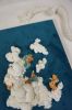 Esmerald and white Corals I | Embroidery in Wall Hangings by Mariana Baertl. Item composed of canvas in boho or coastal style