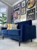 The Rebel 2-Seater Sofa in Navy Velvet | Couches & Sofas by Snug
