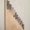 Curved Crosshatch No.3 Wall Art | Tapestry in Wall Hangings by Nosheen iqbal. Item made of birch wood with fiber