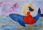 Viaje astral | Oil And Acrylic Painting in Paintings by Elena Parau. Item made of paper works with boho & eclectic & maximalism style