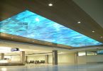 'Migration' Illuminated Ceiling Public Artwork | Glasswork in Wall Treatments by Marcia Stuermer. Item made of glass & synthetic