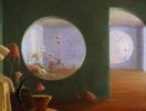 "The French Musician's Apartment, Green Room" and " The Captain's Collection" | Oil And Acrylic Painting in Paintings by Gladys Poorte | Private Residence - Austin in Austin. Item composed of wood and synthetic