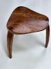 Sculpted/Artistic stool | Chairs by Wooden Imagination. Item composed of walnut
