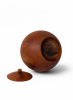 Sculptural Cherry Wood Vessel with Red Epoxy Inlay | Decorative Bowl in Decorative Objects by Holzkunst Samuel Meisinger. Item composed of wood in art deco style