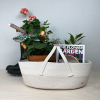 Harvest Basket handcrafted from cotton rope | Serveware by Crafting the Harvest. Item composed of cotton
