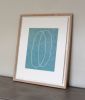 Blue Beneath - original handmade silkscreen print | Prints by Emma Lawrenson. Item composed of paper