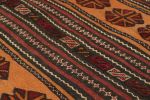 Vintage Afghan Kilim with Polychromatic Geometric Pattern | Area Rug in Rugs by Rug and Kilim. Item made of wool