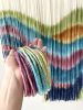 WANDERER TEAL Fiber Art Wall Hanging, Boho Multi Color | Macrame Wall Hanging in Wall Hangings by Wallflowers Hanging Art. Item composed of oak wood & wool compatible with boho and country & farmhouse style