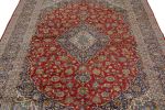 Semi Antique Red 10' x 14' 5" Traditional Kashan Persian Rug | Area Rug in Rugs by Magic Rugs. Item composed of wool