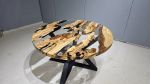 Olive Wood Epoxy Resin Dining Table, Round Kitchen Table | Tables by LuxuryEpoxyFurniture. Item composed of wood & synthetic